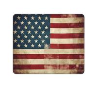 Tappetino per mouse quadrato vintage con bandiera americana americana con base in gomma antiscivolo, 25,4 x 30,5 cm, tappetino per mouse personalizzato per mouse wireless laptop accessori da scrivania