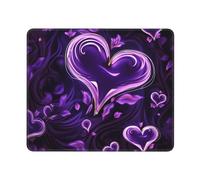 Tappetino per mouse quadrato viola Love tappetino per mouse con base in gomma antiscivolo 25,4 x 30,5 cm, tappetino per mouse personalizzato per mouse wireless laptop accessori da scrivania da ufficio