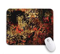 Tappetino Per Mouse Red Black Urban Print Dark Raster Blemish Blot Burnt Mousepad Forma Rettangolare Confortevole Tappetino Per Il Mouse Antiscivolo, Per Computer, Ufficio, 25 x 30cm
