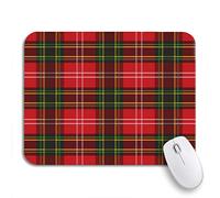 Tappetino per Mouse Red Christmas Tartan Plaid Pattern Checkered for Home Green Tappetino Mouse Piccolo Facile da Pulire Antipolvere Tappetino Mouse, per Scrivania, Laptop, 25 x 30cm