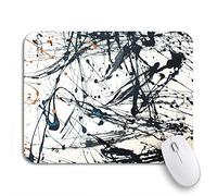Tappetino per Mouse Red Modern Abstract Creative Watercolor Pollock Jackson Contemporary Paint Mousepad Forma Rettangolare Portatile Tappetini Mouse, per Gioco, Gaming Mouse, 25 x 30cm
