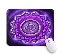 Tappetino per Mouse Reiki Chakra Sahasrara Mandala Aura Buddhistisch Chi Faith Tappetino Mouse Piccolo Facile da Pulire Tappetino per Il Mouse Antiscivolo, per Laptop, Gioco, 25 x 30cm