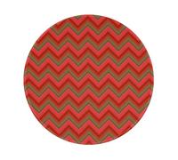 Tappetino per Mouse Retro Green Wavy Stripes On Red 5 Mouse Pad Durevoli Mousepad Antiscivolo Tappetino Scrivania per Casa Accessori Scrivania Computer 20X20 Cm