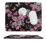 Tappetino per Mouse Retro Japan Cherry Flowers Durevole Mouse Mat Antiscivolo Accessori Gaming per Pc Computer Mac 10X12In