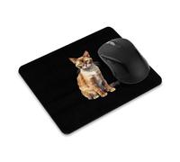 Tappetino per mouse rettangolare, antiscivolo, motivo: gatto birmano seduto ad acquerello, per casa, ufficio e scrivania da gioco
