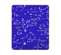 Tappetino per mouse rettangolare con stampa cielo stellato, base in gomma antiscivolo, 30,5 x 25,4 cm