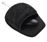 Tappetino per mouse riscaldato, scaldamani, con protezione per il polso, tappetino per mouse riscaldato tramite USB rimovibile, caldo scaldamani in peluche per lavoro in ufficio, tappetino per mouse