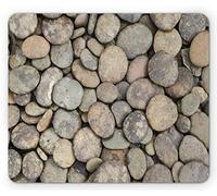 Tappetino per Mouse River Rock Nature Image of A Backdrop Covered Smooth Sea Stones Beach Coast Seaside Tappetino Mouse Gaming Confortevole Mousepad Forma Rettangolare, per Laptop, Casa, 25x30cm