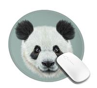 Tappetino per mouse rotondo a forma di simpatico panda, orso asiatico, piccolo tappetino per mouse per accessori da scrivania, tappetino per mouse da gioco con bordo cucito, tappetino in gomma antis