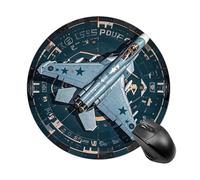 Tappetino per mouse rotondo Air Force Fighter Jet Smooth Glide Gaming tappetino per mouse ad alta densità portatile comodo tappetino per il mouse per scrivania, casa, ufficio, 20 x 20 cm