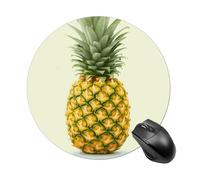 Tappetino per mouse rotondo con ananas fresco, tappetino per mouse in gomma antiscivolo impermeabile tappetino per mouse divertente 19,8 x 19,8 cm per computer, laptop, accessori da scrivania da