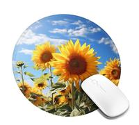 Tappetino per mouse rotondo con base in gomma antiscivolo, bellissimo tappetino per mouse con bordo cucito, tappetino per mouse wireless per computer portatile, casa, ufficio, scrivania, tappetino da