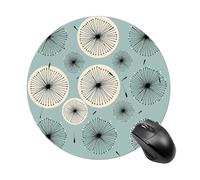 Tappetino per mouse rotondo con base in gomma antiscivolo e denti di leone, tappetino per mouse da gioco, impermeabile, divertente, grande, lavabile, per computer portatile, ufficio, casa, lavoro