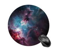 Tappetino per mouse rotondo con base in gomma antiscivolo, motivo: nebulosa spaziale, tappetino per mouse da gioco, impermeabile, divertente, grande, lavabile, per computer portatile, ufficio, casa