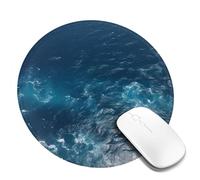 Tappetino per mouse rotondo con base in gomma antiscivolo vista mare dalla parte superiore tappetino per mouse con bordo cucito tappetino per mouse da gioco per mouse wireless computer portatile casa