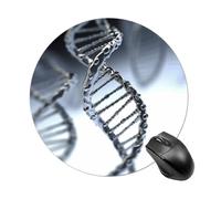 Tappetino per mouse rotondo con catena DNA, tappetino per mouse da gaming, ad alta densità, portatile, comodo, per scrivania, casa, ufficio, 19 x 20 cm