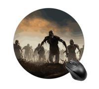 Tappetino per mouse rotondo con molti zombie, tappetino per mouse da gioco, ad alta densità, portatile, comodo, per scrivania, casa, ufficio, 19 x 20 cm