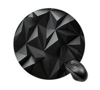 Tappetino per mouse rotondo con motivo geometrico, impermeabile, antiscivolo, in gomma, divertente, 19,8 x 19,8 cm, per computer, laptop, ufficio, scrivania, accessori per mouse