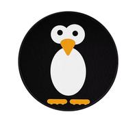 Tappetino per mouse rotondo da 20,3 cm con simpatico pinguino, il tuo compagno di scrivania per ufficio, desktop, laptop, personal computer e console