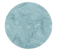 Tappetino per mouse rotondo da ufficio, con mappa della topografia, antiscivolo, leggero, diametro 25,4 cm