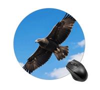 Tappetino per mouse rotondo Eagle in The Sky, grazioso tappetino da scrivania con base in gomma antiscivolo, piccolo e divertente tappetino per mouse per ufficio e gaming, accessori decorativi per c