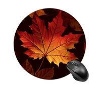 Tappetino per Mouse Rotondo Fall Autumn Leaves Tappetino Mouse Piccolo Facile da Pulire Portatile Mousepad, per Computer, Laptop, Casa, 20cm