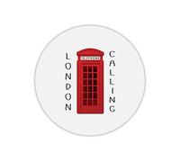 Tappetino per mouse rotondo London Calling Cabine