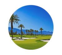 Tappetino per mouse rotondo stampato Golf Course by The sea da 8 pollici, tappetino per mouse da gioco antiscivolo, accessori per computer, laptop, ufficio, casa - 1