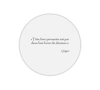 Tappetino per mouse rotondo Urgan testa ben pensante citazione Kaamelott