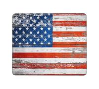Tappetino per Mouse Rustic Grunge Barn Wood American Flag Desk Mat Multifunzione Protezione Scrivania da Ufficio Confortevole Tappetino Scrivania per Gaming Computer Portatile Pc 25X30Cm