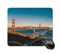 Tappetino per mouse San Francisco con bordo cucito, panno lavabile, tappetino per mouse in gomma antiscivolo, design perfetto per giochi, laptop, lavoro in ufficio