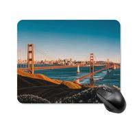 Tappetino per mouse San Francisco con bordo cucito, panno lavabile, tappetino per mouse in gomma antiscivolo, design perfetto per giochi, laptop, lavoro in ufficio