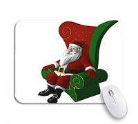 Tappetino Per Mouse Santa On Throne Sitting Waiting For The Children Tappetino Mouse Gaming Confortevole Impermeabile Tappetino Mouse, Per Laptop, Gioco, 25 x 30cm