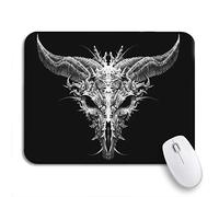 Tappetino per Mouse Satan Goat Head Biomechanical On Aliens Apocalypse Bad Mousepad Forma Rettangolare Confortevole Impermeabile Tappetini Mouse, per Ufficio, Computer, 25 x 30cm