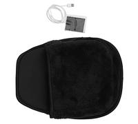 Tappetino per Mouse Scaldamani Spazioso Riscaldato Tramite USB per la Stagione Fredda, Tappetino per Mouse Riscaldante con Polsino in Peluche per Uomini e Donne, 11,42x8,66 (BLACK)