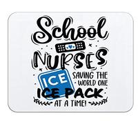 Tappetino per Mouse School Nurses Saving The World One Ice Pack At A Time Tappetino Mouse Gaming Impermeabile Confortevole Mousepad Forma Rettangolare, per Casa, Computer, Gaming Mouse, 25x30cm