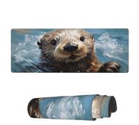 Tappetino per Mouse Sea Animal in Water Tappetini Mouse Lavabile Sottomano, per Scrivania, Ufficio, Casa, 80x30cm