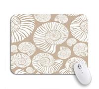 Tappetino Per Mouse Seashell Shell Pattern Sea Nautilus Animal Beach Snail Nature Tappetino Mouse Piccolo Portatile Tappetino Mouse Gaming, Per Ufficio, Computer, 25 x 30cm