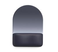 Tappetino per mouse semicircolare in memory foam imbottito con poggiapolsi anti fatica antiscivolo base in gomma per scrivania per computer