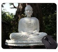 Tappetino per mouse Serenity Lotus Flowers personalizzato - Tappetini per mouse da gioco rettangolo personalizzati Buddha