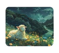 Tappetino Per Mouse Sheep Under The Starry Animal Tappetino Per Tastiera Una Presa Stabile Su Superfici Lisce Tappetino Scrivania Con Bordi Cuciti Mouse Mat Per Mac Gaming 25X30Cm