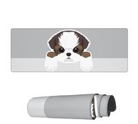 Tappetino Per Mouse Shih Tzu Puppy Dog Tappetino Per Il Mouse Antiscivolo Portatile Mousepad Forma Rettangolare, Per Laptop, Casa, Ufficio, 80x30cm