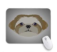 Tappetino Per Mouse Shitzu Shih Tzu Portrait Dog Drawing Animal Black Breed Mousepad Forma Rettangolare Antipolvere Base Antiscivolo In Gomma Sottomano, Per Laptop, Computer, 25 x 30cm