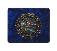 Tappetino per Mouse, Silk Style Flag of New Hampshire Gaming Mousepad Personalizzato Tappetini per Il Mouse da Gioco Base in Gomma Tampone per Mouse per Ufficio Laptop 25X30Cm