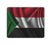 Tappetino per Mouse, Silk Style Flag of Sudan Gaming Mousepad Confortevole Tappetini per Il Mouse da Gioco Antisfilacciamento Gaming Pad per Mouse Casa 25X30Cm
