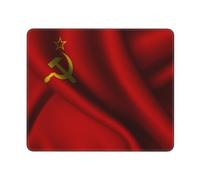 Tappetino Per Mouse Silk Style Flag Of The Soviet Union Mouse Mat Con Bordi Cuciti Tappetino Scrivania Tappetino Per Mouse Da Gioco Per Ufficio Gaming 25X30Cm