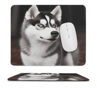 Tappetino per mouse, simpatico tappetino per mouse con stampa di un simpatico cane hu e bordo lucchetto, divertente e carino, per giochi su laptop, accessori per la casa e l'ufficio, scrivania