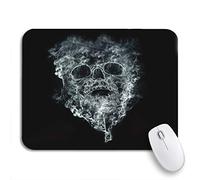 Tappetino Per Mouse Smoke Smoking Kills On Skull Face Black Skeleton Fire Sottomano Antipolvere Portatile Tappetino Mouse, Per Gioco, Gaming Mouse, 25 x 30cm
