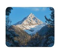 Tappetino per Mouse Snow-Covered Mountain Peak 25X30Cm Soffice Tappetini per Il Mouse Base in Gomma Mousemat per Pc Computer