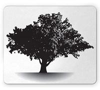 Tappetino per Mouse Solidarity Tree Graphic in Digital Style Ancient Willow Silhouette Nature Theme Tappetino Mouse Gaming Portatile Confortevole Sottomano, per Ufficio, Laptop, 25x30cm